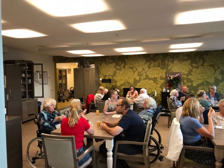 Familie avond op de daalder