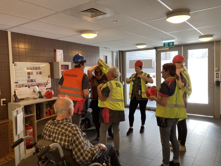 De BHV oefening op locatie